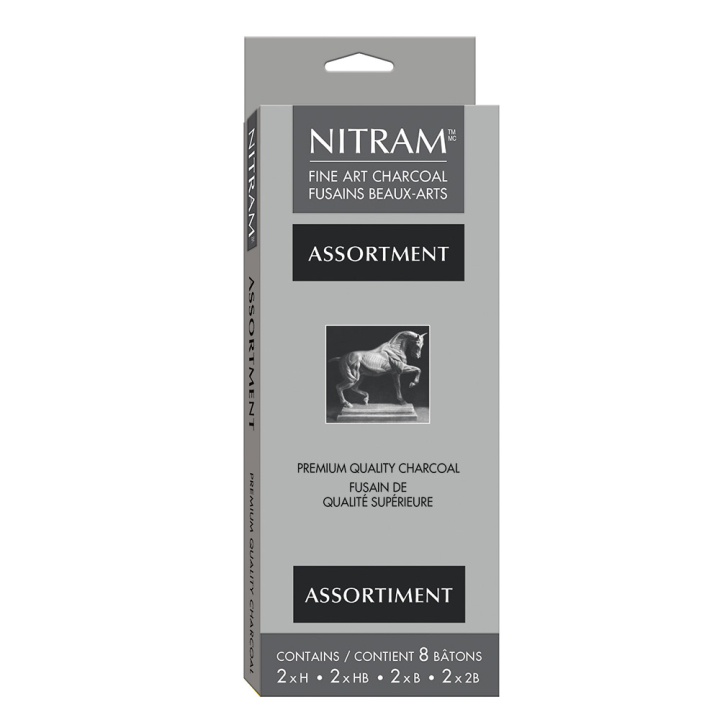 Fusain assortiment 8 pcs - Nitram - Rougier et Plé