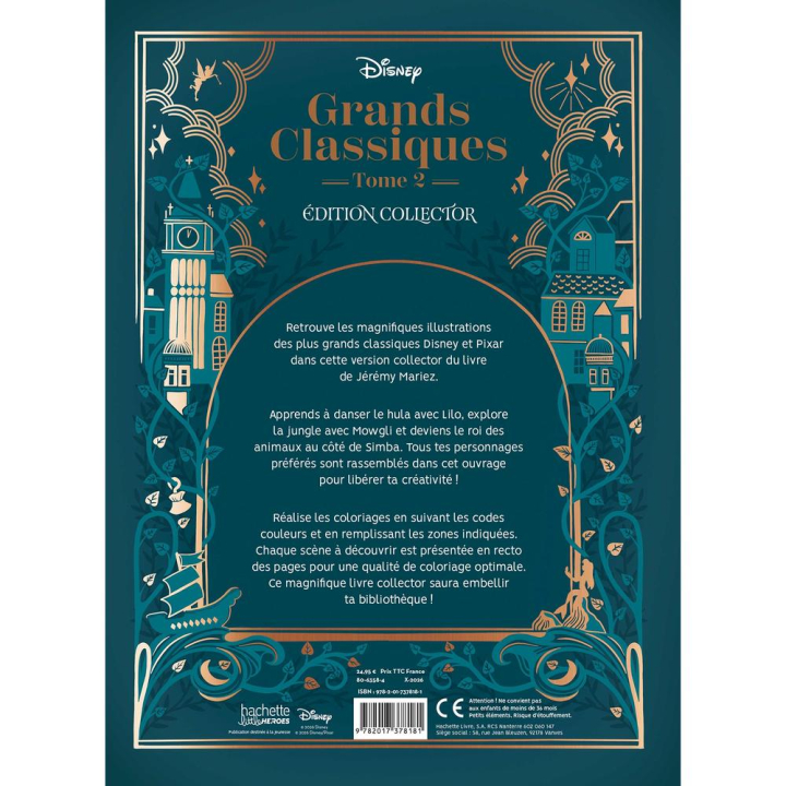 Coloriages Mystères Disney Grands classiques Tome 2 Collector - Hachette - Rougier et Plé