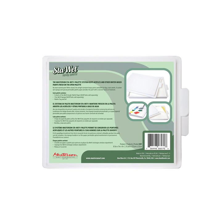 Palette humide Sta-Wet 21,3 x 17,5 x 2,5 cm - Masterson - Rougier et Plé