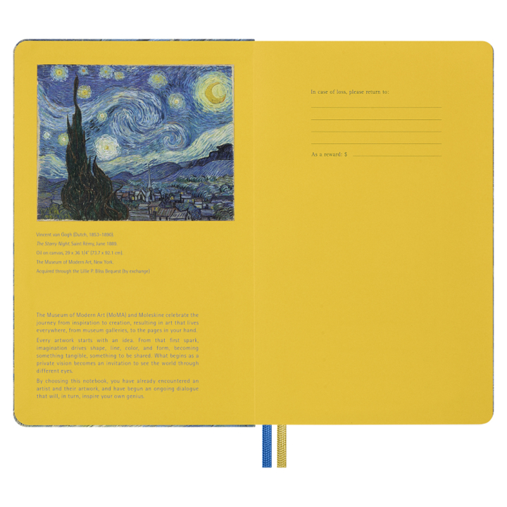 Carnet MoMA Vincent van Gogh Ligné 13 x 21 cm 100 g/m² - Moleskine - Rougier et Plé