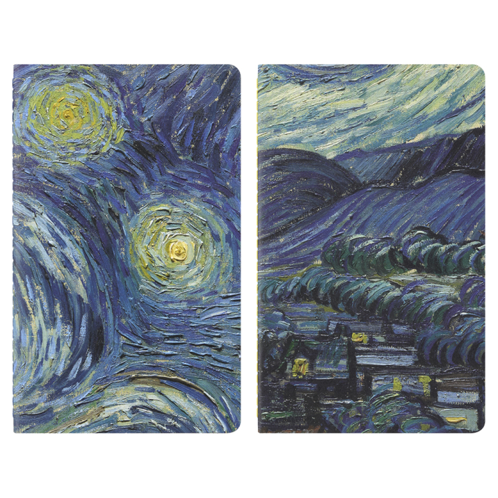 Set de 2 Cahiers MoMA Vincent van Gogh Blanc 13 x 21 cm 70 g/m² - Moleskine - Rougier et Plé