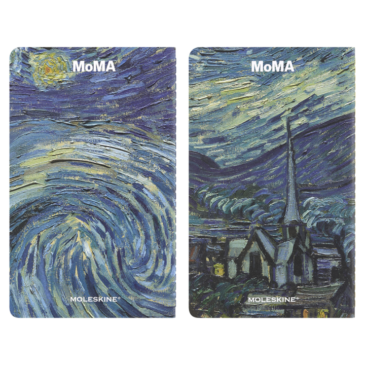 Set de 2 Cahiers MoMA Vincent van Gogh Blanc 13 x 21 cm 70 g/m² - Moleskine - Rougier et Plé