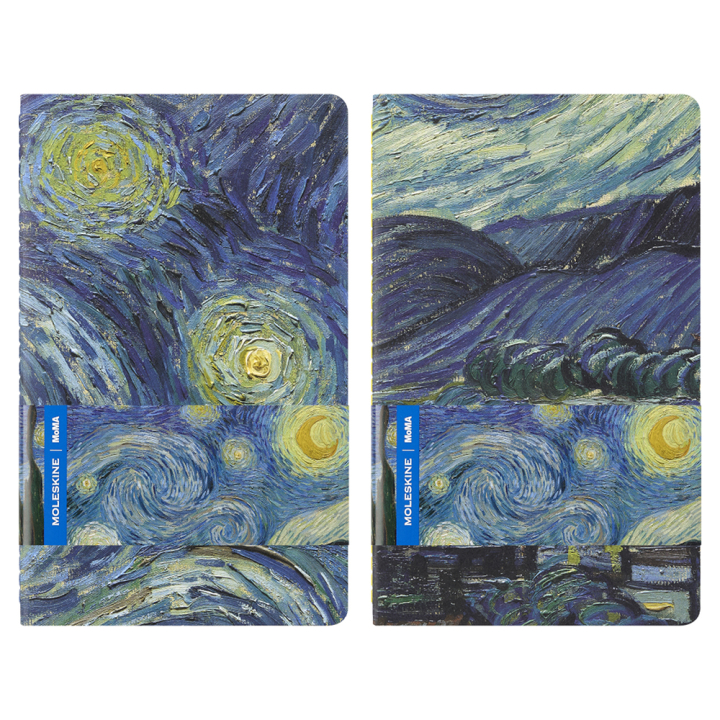 Set de 2 Cahiers MoMA Vincent van Gogh Blanc 13 x 21 cm 70 g/m² - Moleskine - Rougier et Plé