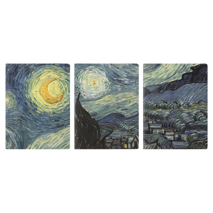 Coffret dessin MoMA Vincent van Gogh 3 cahiers + 5 crayons de dessin - Moleskine - Rougier et Plé
