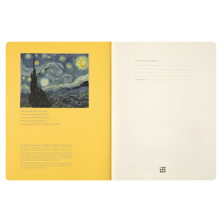 Coffret dessin MoMA Vincent van Gogh 3 cahiers + 5 crayons de dessin - Moleskine - Rougier et Plé