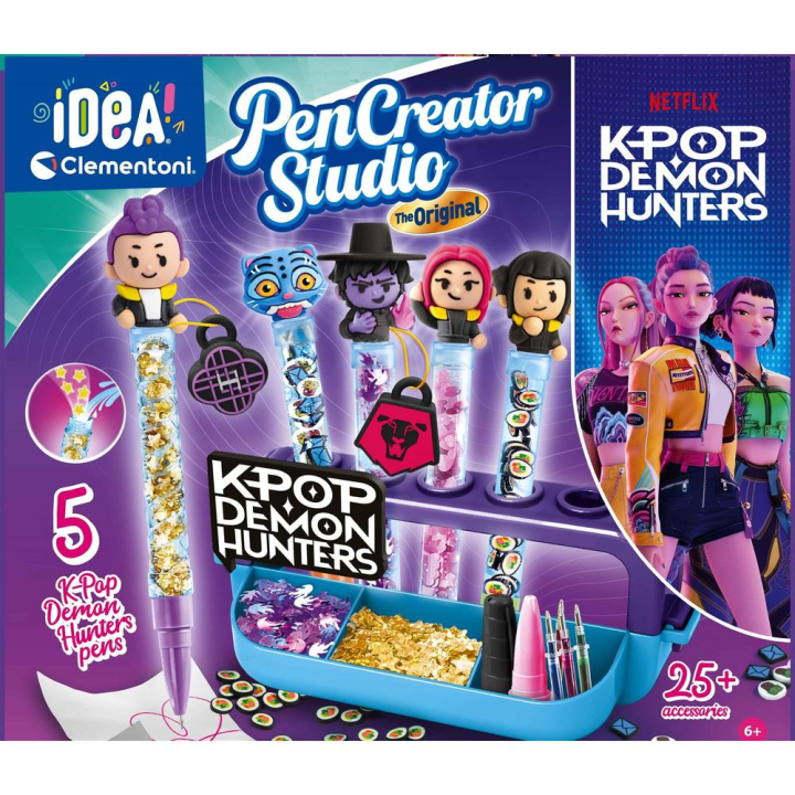Crée tes stylos Kpop Demon Hunters 5 pcs - Clementoni - Rougier et Plé