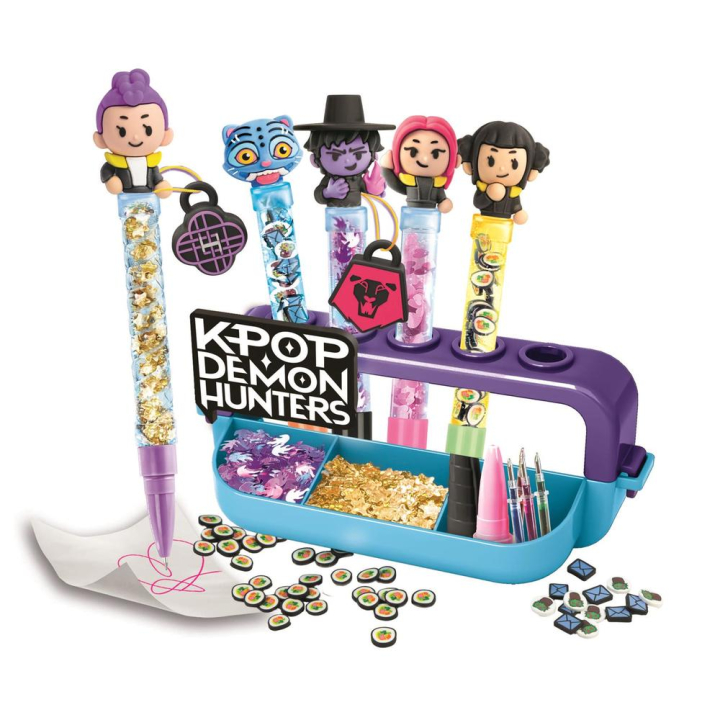 Crée tes stylos Kpop Demon Hunters 5 pcs - Clementoni - Rougier et Plé