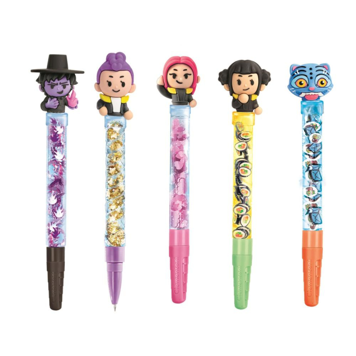 Crée tes stylos Kpop Demon Hunters 5 pcs - Clementoni - Rougier et Plé