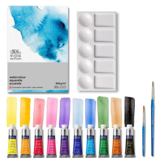 Coffret Cotman les essentiels de l'aquarelle 14 pcs - Winsor & Newton - Rougier et Plé
