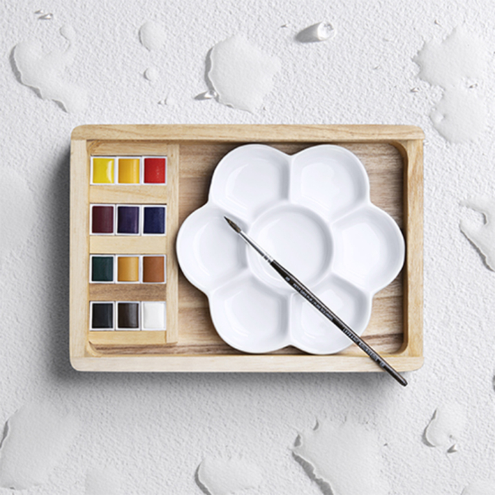 Aquarelle coffret en bois 14 pcs - Lefranc Bourgeois - Rougier et Plé