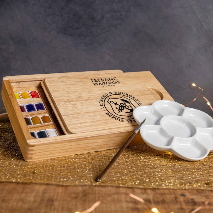 Aquarelle coffret en bois 14 pcs - Lefranc Bourgeois - Rougier et Plé