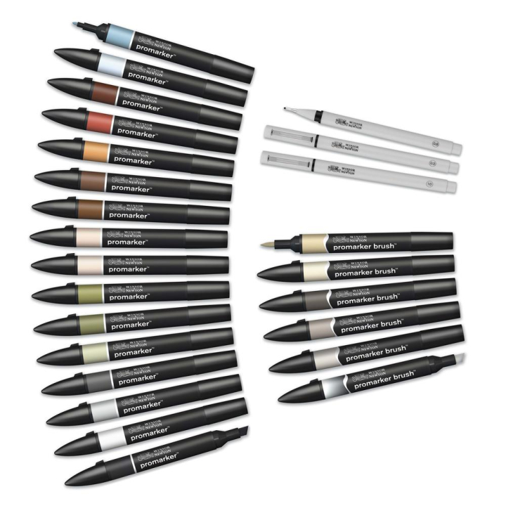 Trousse Promarker Intérieurs 26 pcs - Winsor & Newton - Rougier et Plé