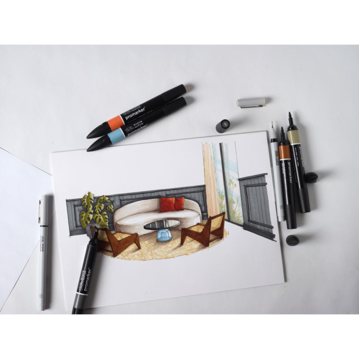 Trousse Promarker Intérieurs 26 pcs - Winsor & Newton - Rougier et Plé