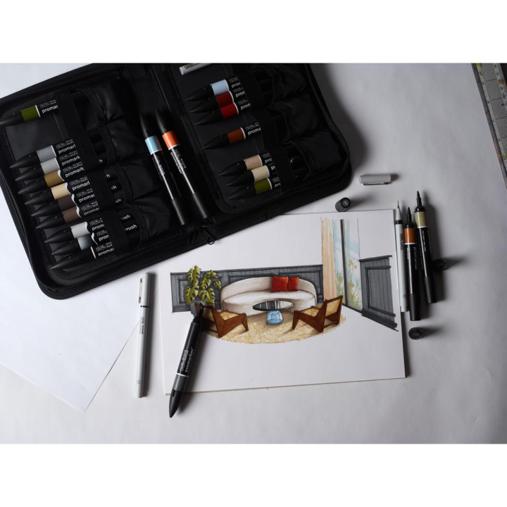 Trousse Promarker Intérieurs 26 pcs - Winsor & Newton - Rougier et Plé