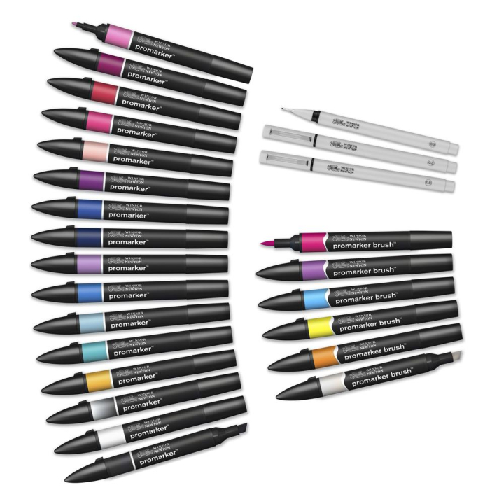 Trousse Promarker Lettrage moderne 26 pcs - Winsor & Newton - Rougier et Plé
