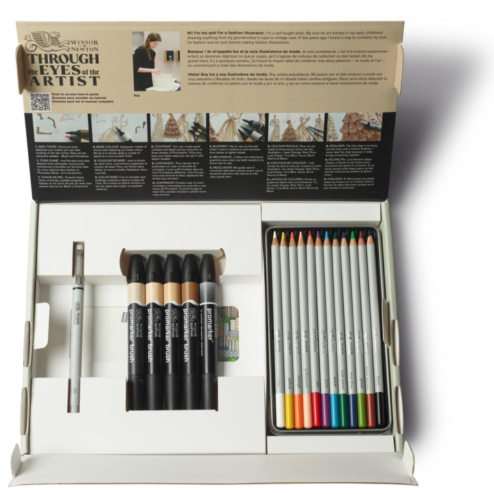 Coffret mixed media Fashion 19 pcs - Winsor & Newton - Rougier et Plé