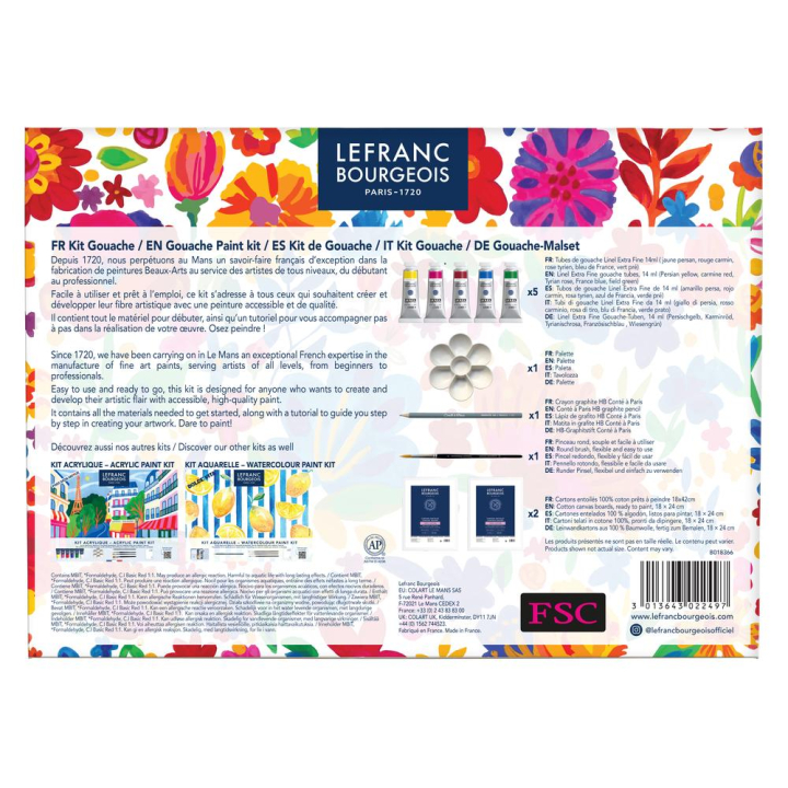 Kit Gouache Linel extra-fine Flower Power - Lefranc Bourgeois - Rougier et Plé