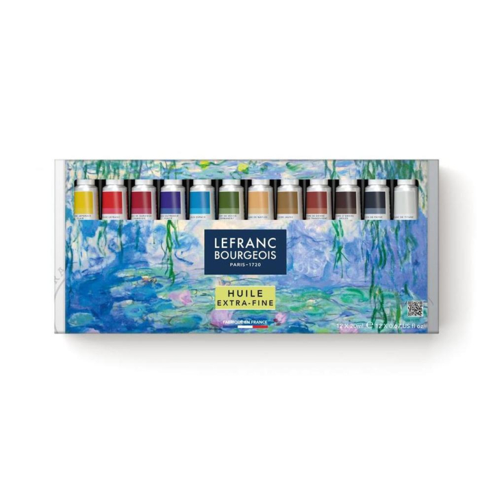 Huile extra-fine Set Giverny 12 x 20 ml - Lefranc Bourgeois - Rougier et Plé
