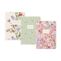 Lot de 3 Carnets cousus 13,5 x 19 cm Motifs floraux papillons - Ohh Deer - Rougier et Plé