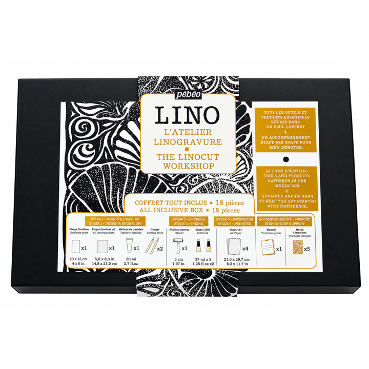 Coffret L'Atelier Linogravure 18 pcs - Pébéo - Rougier et Plé