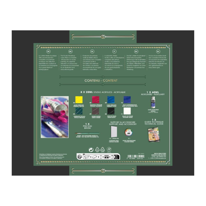 Coffret L'Atelier Acrylique 13 pcs - Pébéo - Rougier et Plé
