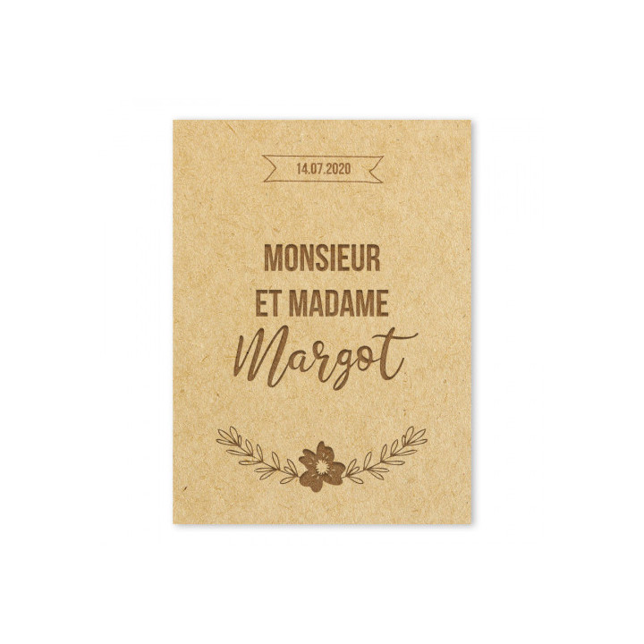 Panneau de bienvenue Monsieur et Madame - Rougier et Plé