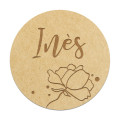 Médaillon Fleur avec prénom à personnaliser - Rougier et Plé