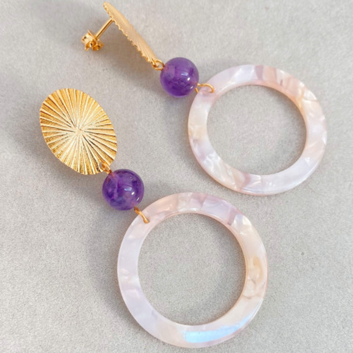 Boucles d'oreilles rondes Naïa