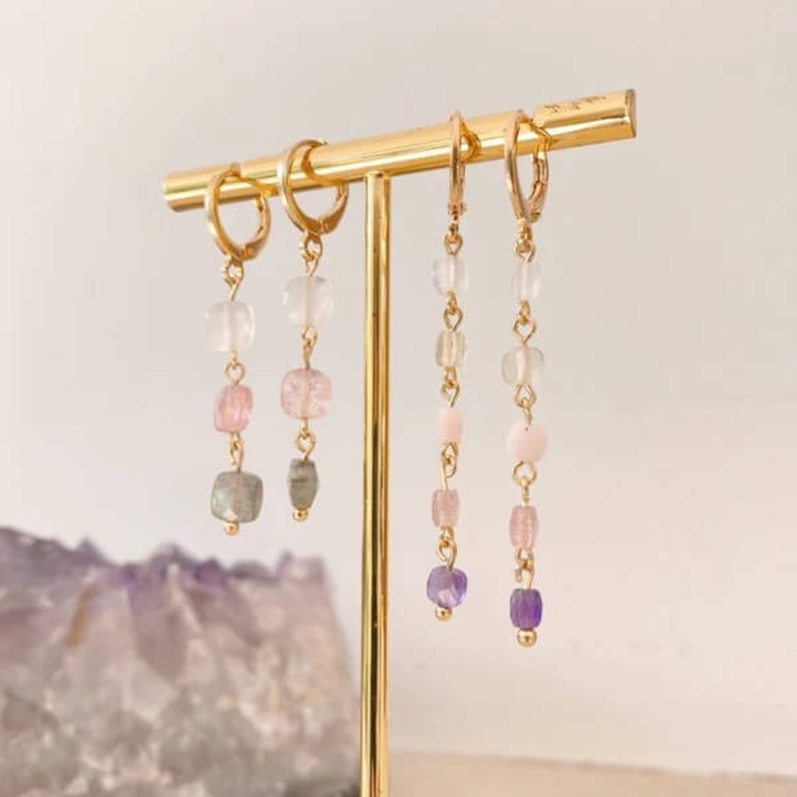 Boucles cascade de perles Stones