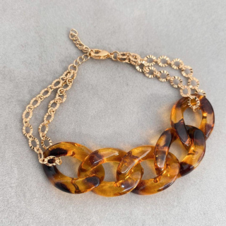 Bracelet écaille de tortue en acétate