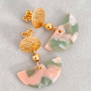 Boucles d'oreilles en acétate Flora