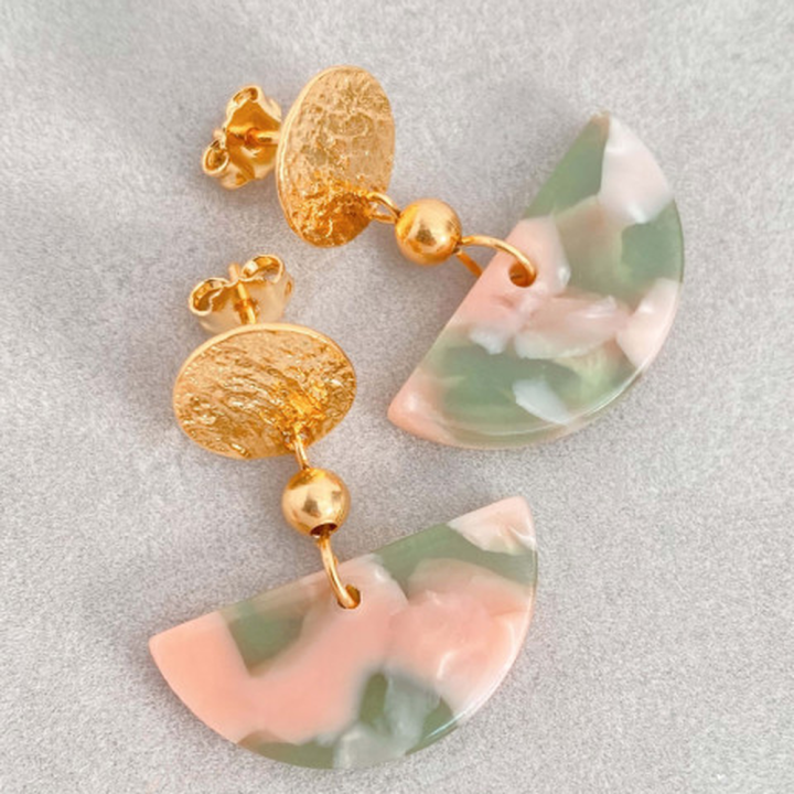 Boucles d'oreilles en acétate Flora