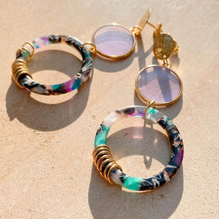 Boucles d'oreilles en acétate Lisa
