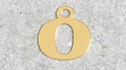 Pendentif Lettre O - 9 x 7...