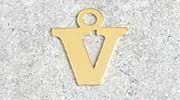 Pendentif Lettre V - 9 x 7...
