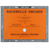 Papier aquarelle Arches bloc de 20 feuilles 46 x 61cm 300g grain torchon