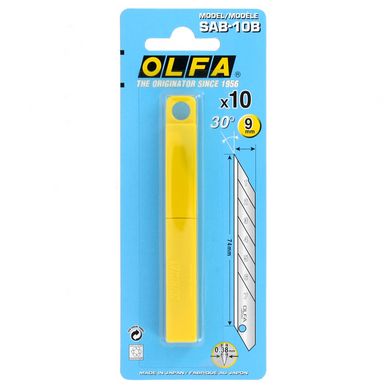 Lames de rechange Olfa pour cutter 9 mm set de 10