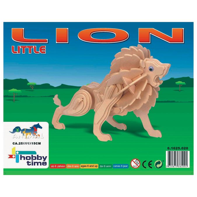 Maquette 3D en bois lion