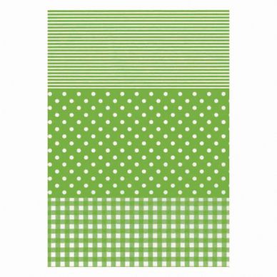 Papier Décopatch 30 x 40cm patchwork vert