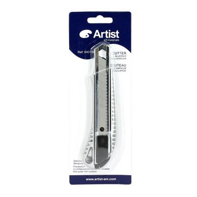 Cutter Artist en aluminium à manche large, lame de 18mm