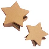 Objet en papier mâché - 2 boîtes gigognes forme étoile