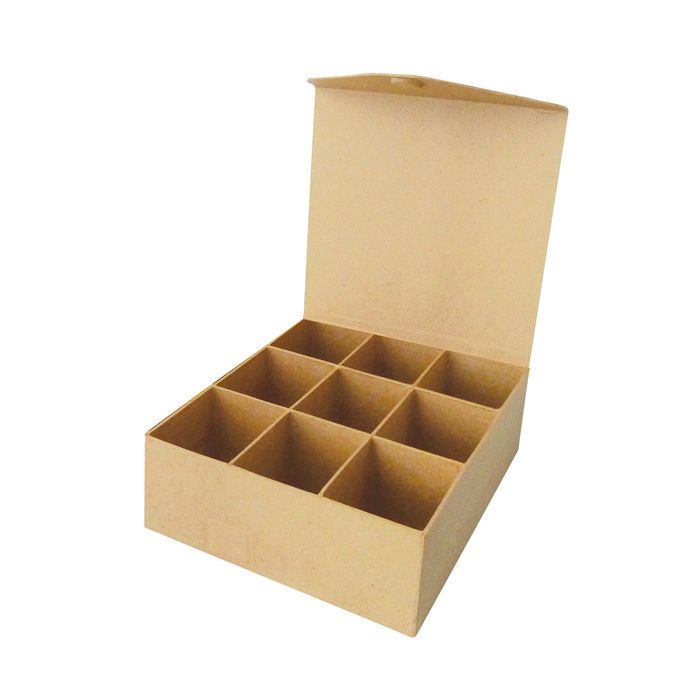 Boîte 9 cases + fermeture aimantée en papier mâché