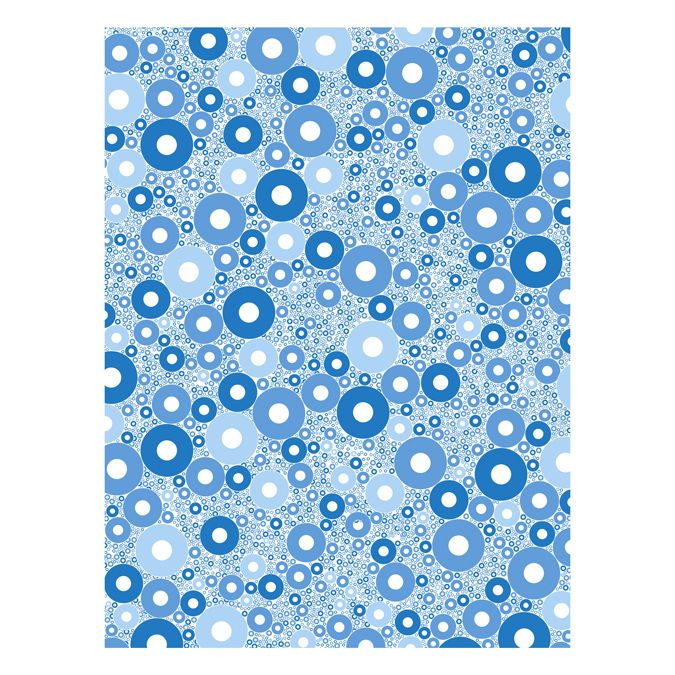 Papier Décopatch 30 x 40cm 588 bulles bleues