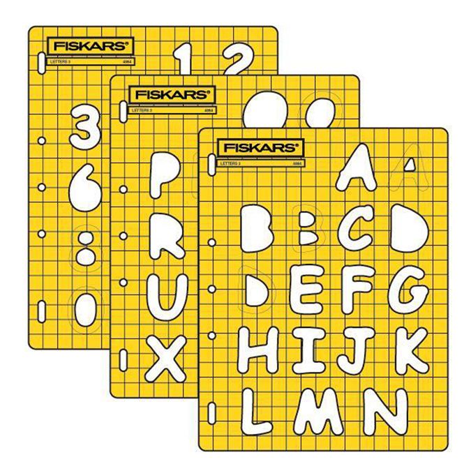 Gabarits de découpe - majuscule et chiffres (x3)