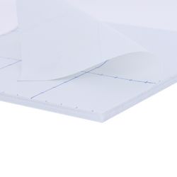 Carton mousse 5 mm 1 face adhésive + 1 face aluminium laqué blanc