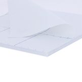 Carton mousse 10 mm 1 face adhésive + 1 face aluminium laqué blanc