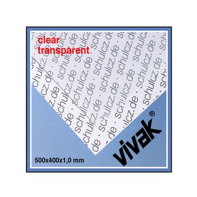 Plaque de plastique transparent 50 x 40 cm ep. 1 mm