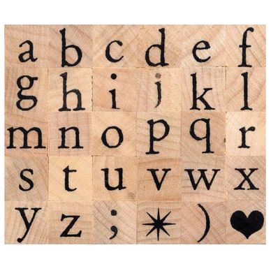 Tampons Alphabet minuscule en bois