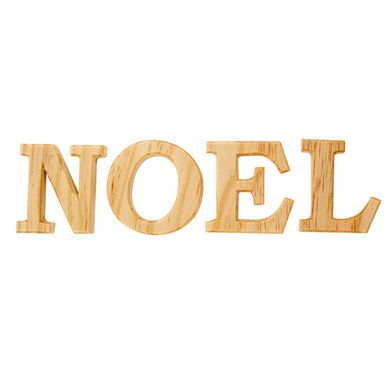 Mot Noël en bois noble lettres 7 cm