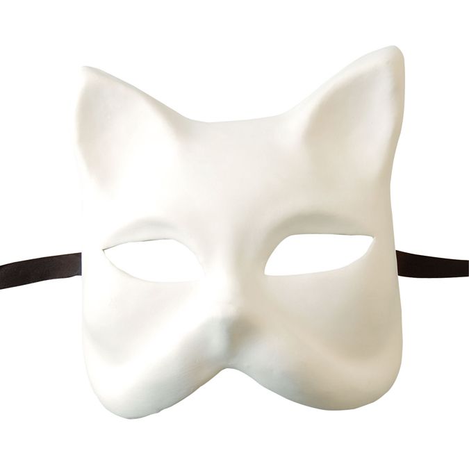 Masque vénitien en papier recyclé avec ruban satin